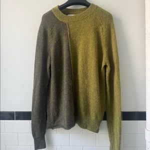 Zara - Asymmetric Colorblock Knit Sweater